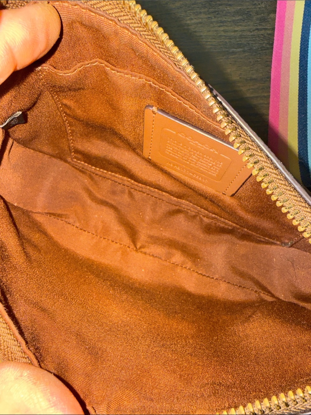 COACH C6817 Jes Baguette In Signature Canvas With Coach Radial Rainbow Khaki - Picture 9 of 12
